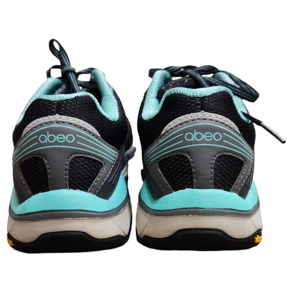 Abeo Symbol Black/Blue Mesh Lace Up Walking Shoes Sneaker Size 5M - Picture 5 of 7